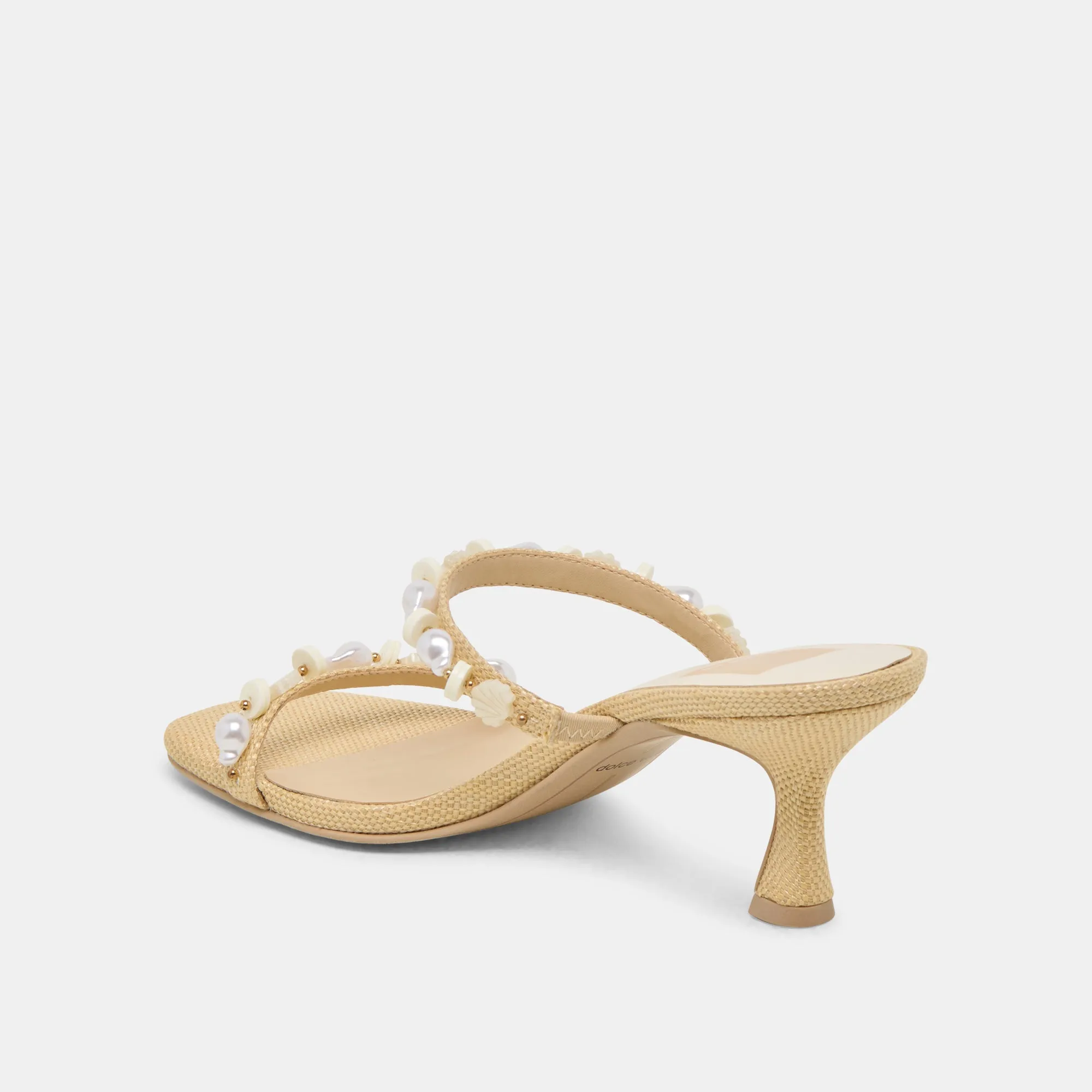 GRASON HEELS LT NATURAL RAFFIA Metallic Stilettos