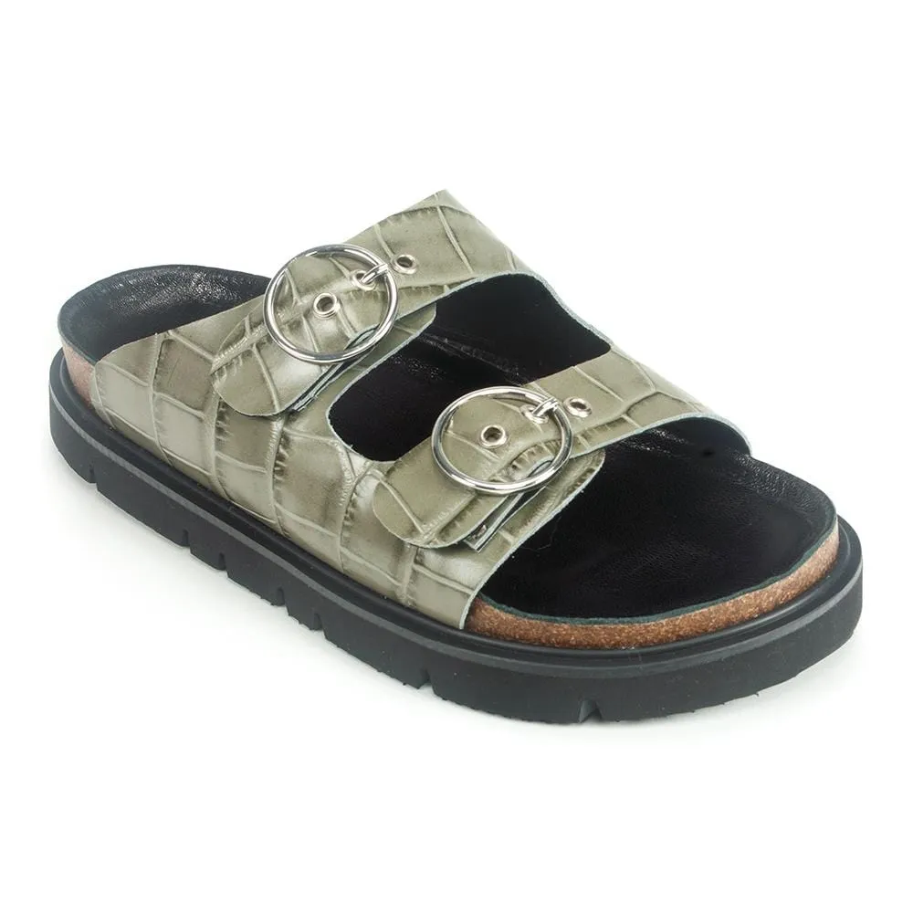 Circle Buckle Lowform Sandal Cliff Edge
