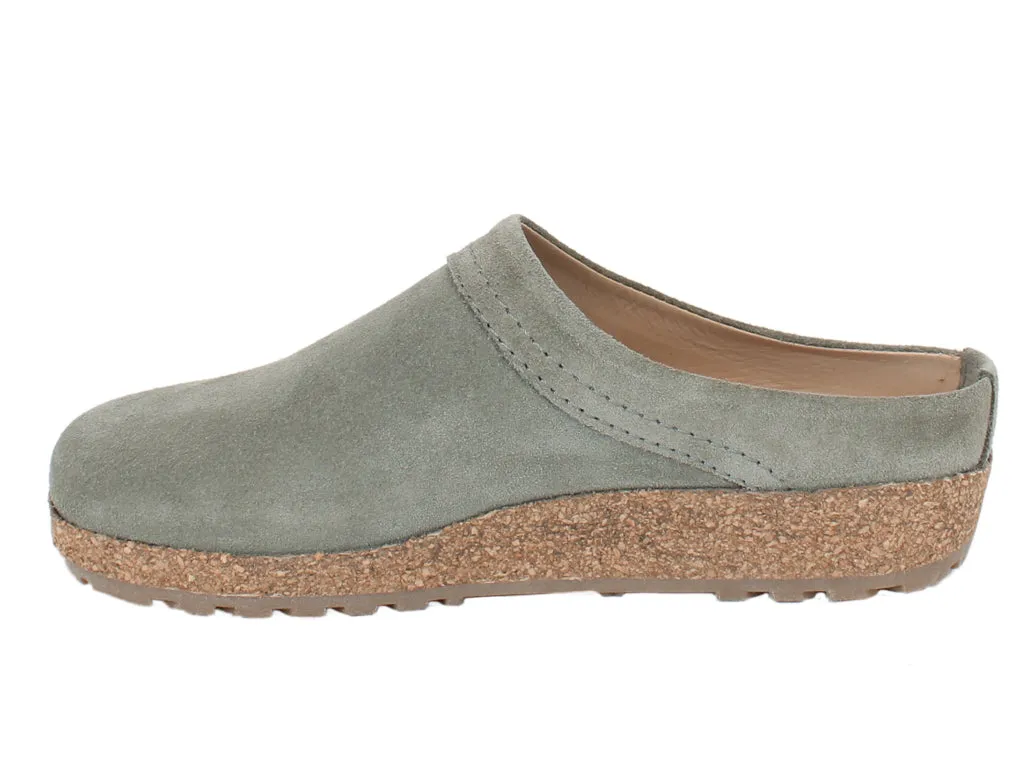 Haflinger Leather Clogs Malmo Khaki Fashion Glow