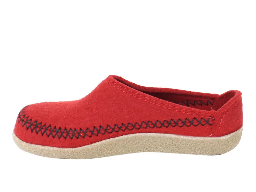 Haflinger Clogs Blizzard Credo Rubin Skin Fresh Strong Stitching