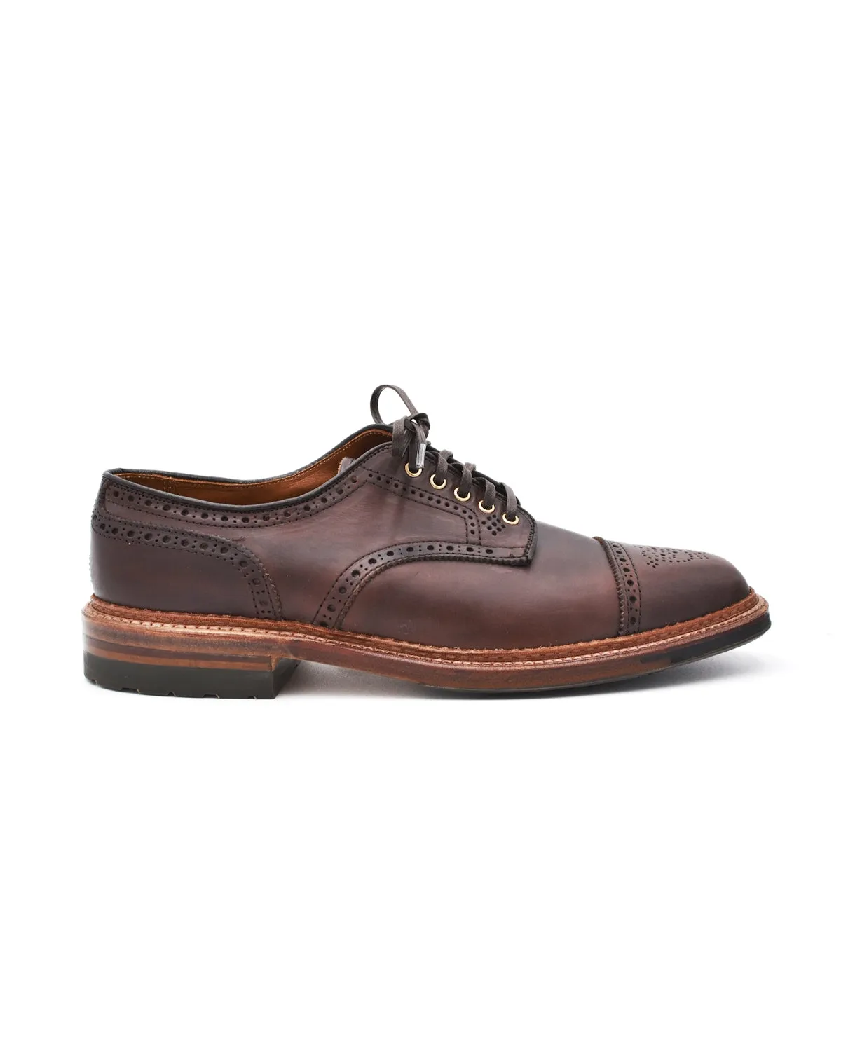 Fast Run Alden Dark Brown Medallion Toe Blutcher