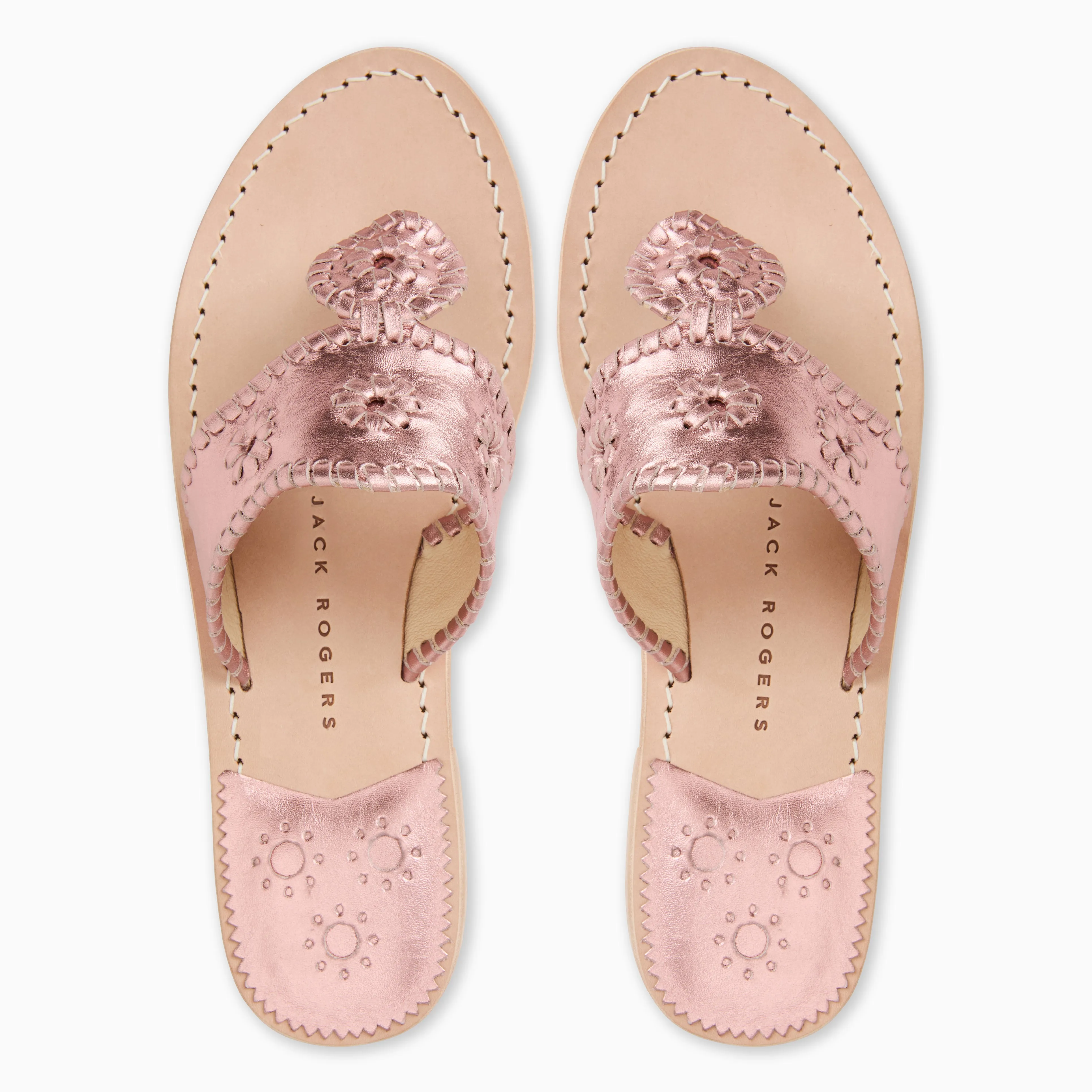 Jacks Metallic Leather Flat Sandal Step Light