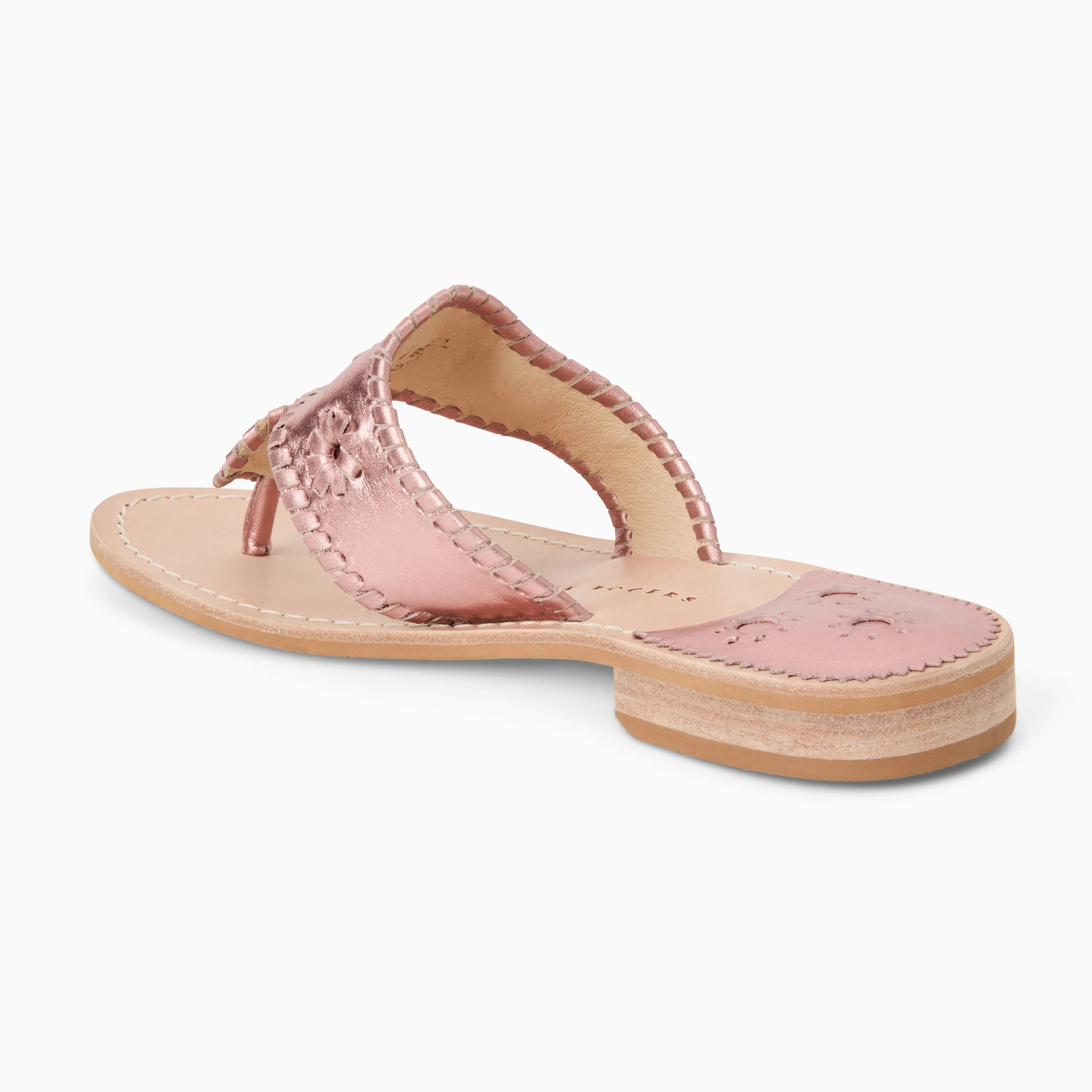 Story Glow Fantasy Path Jacks Metallic Leather Flat Sandal