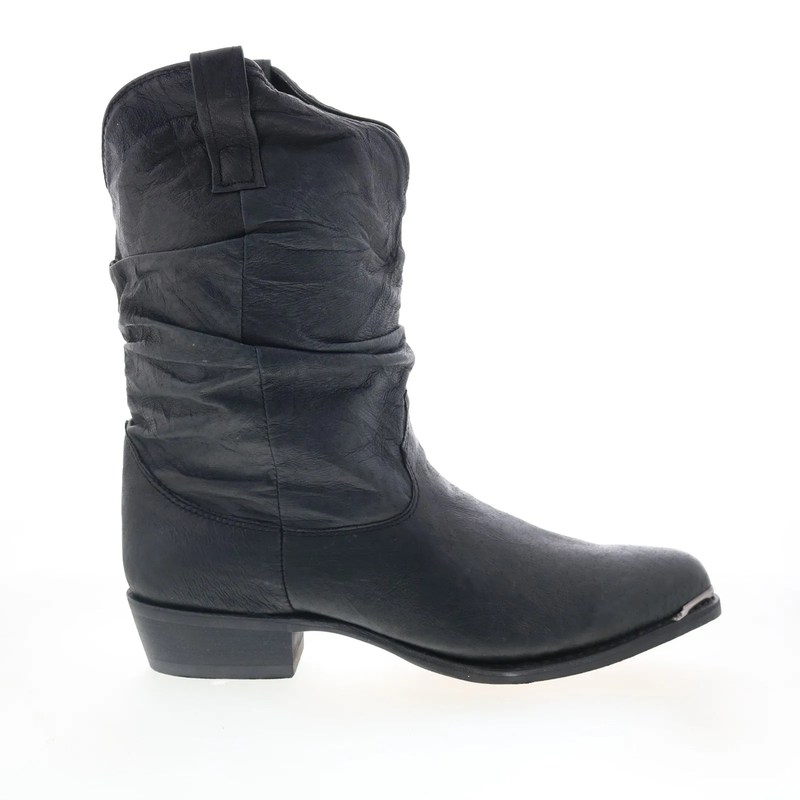 Dingo Slouch Boots DI-15240 Mens Black Extra Wide Leather Western Boots Water Repellent Adventure Driven