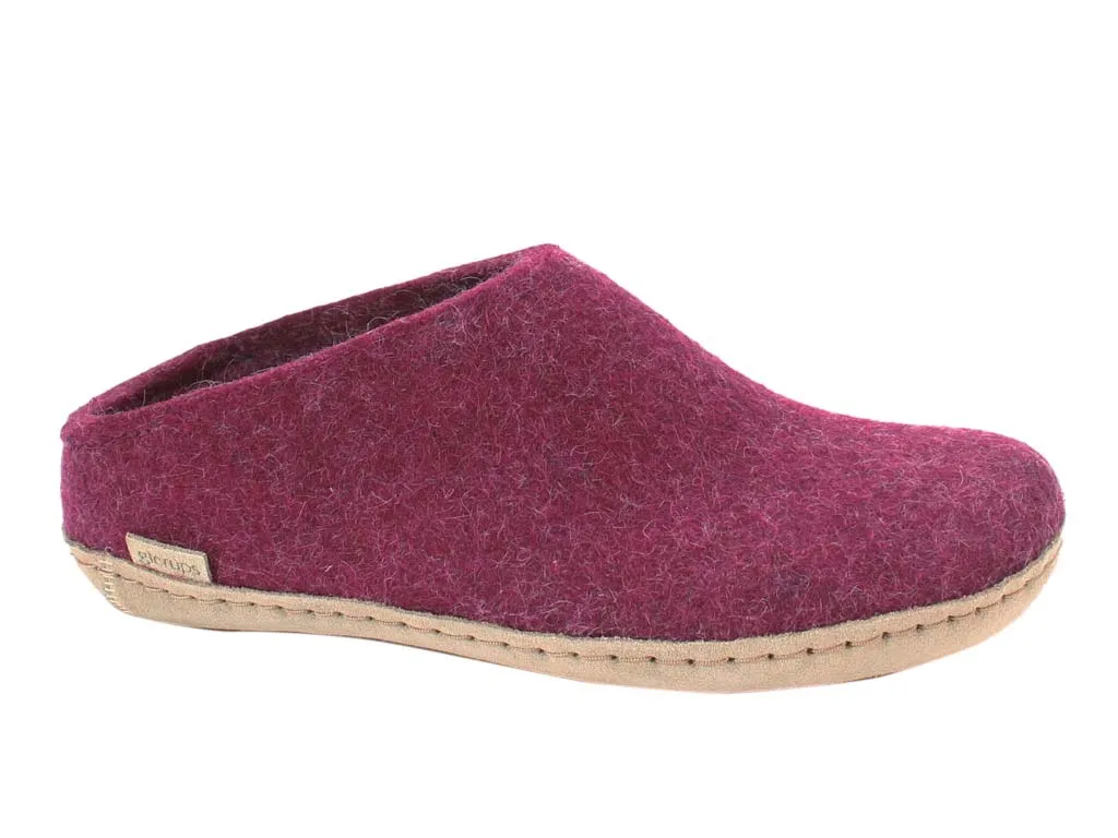 Glerups Slippers open heel Cranberry Instant Sandals Comfortable Breathability
