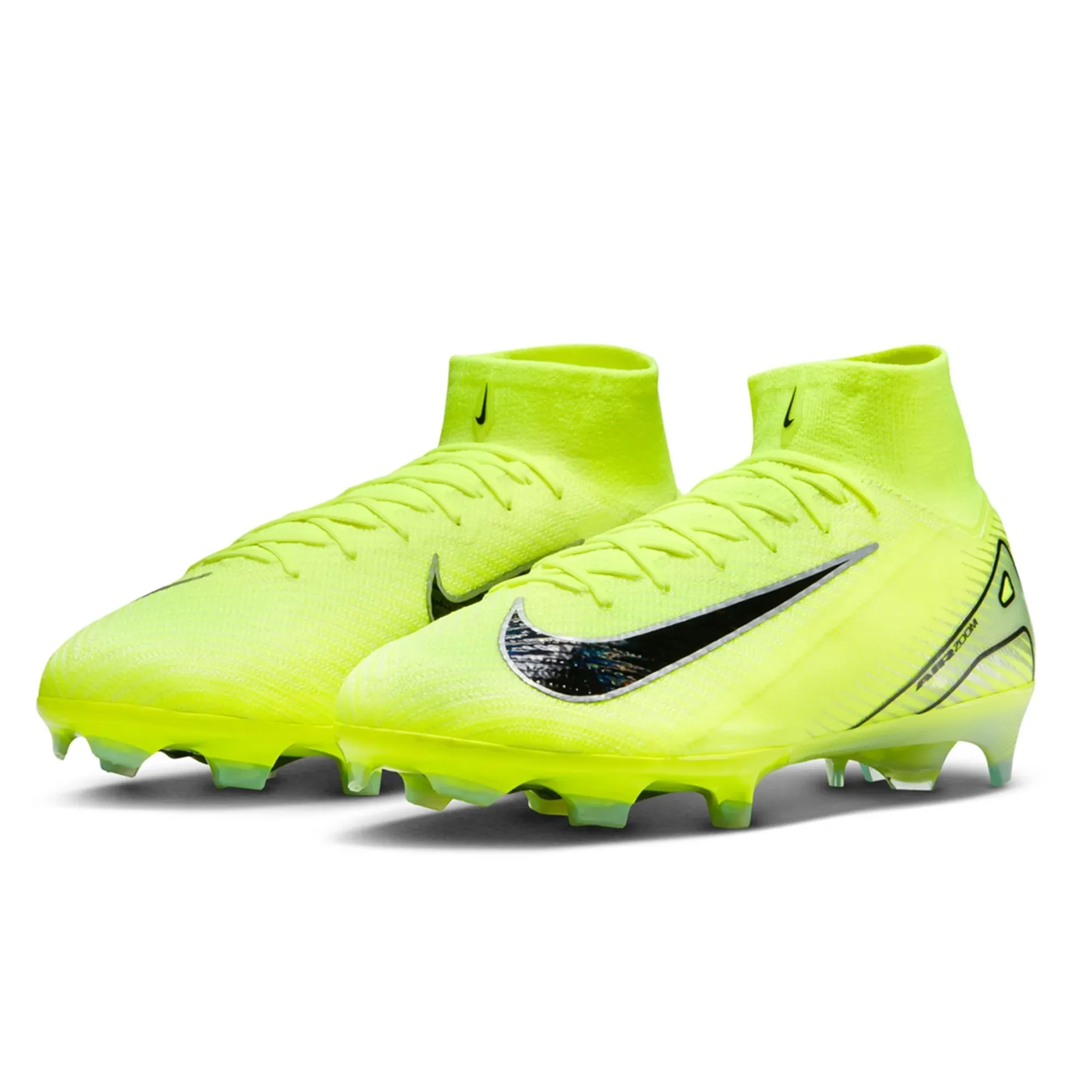 Nike Zoom Superfly 10 Elite FG Soccer Cleats (Volt/Black) On Field Quick Control
