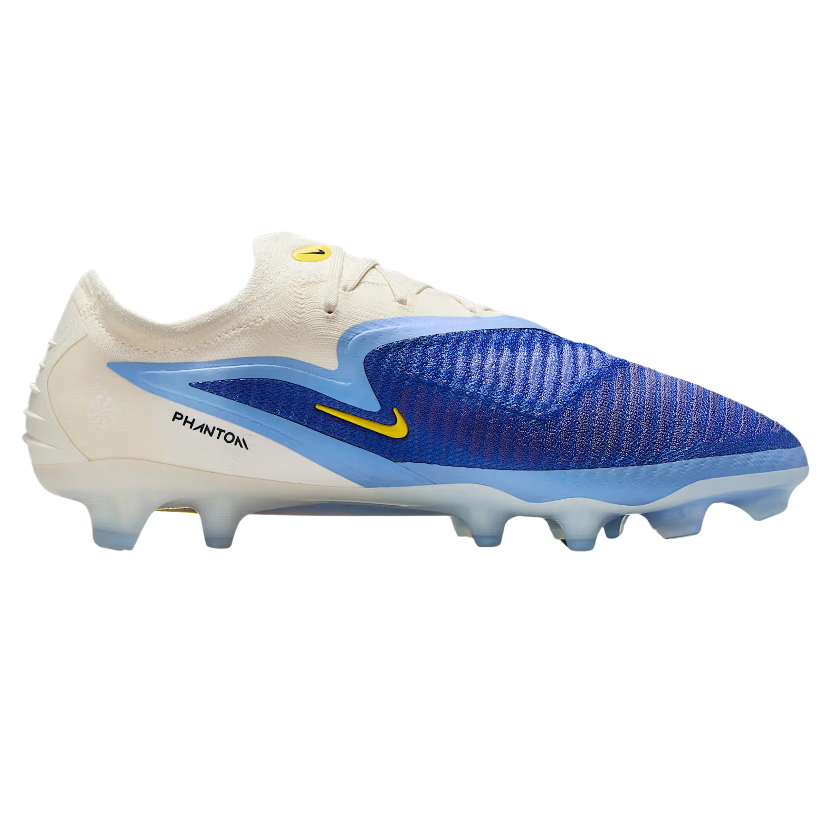 Clean Surface Toe Cushion Nike Phantom 6 Low Elite LV8 Firm Ground Soccer Cleats (Racer Blue/Dark Obsidian)