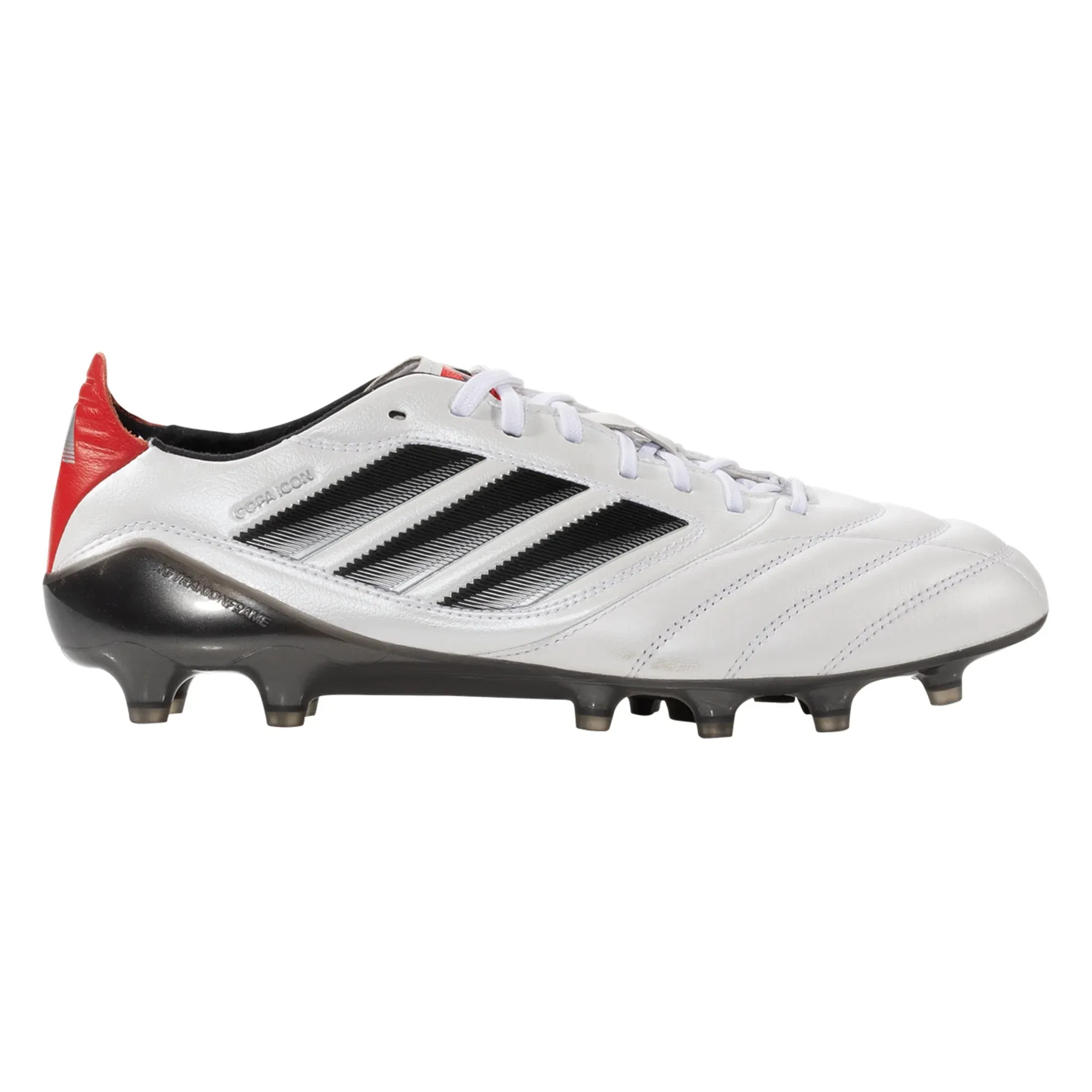 Daily Practice adidas Copa Icon II FG/SG Soccer Cleats (White/Black/Pure Ruby)