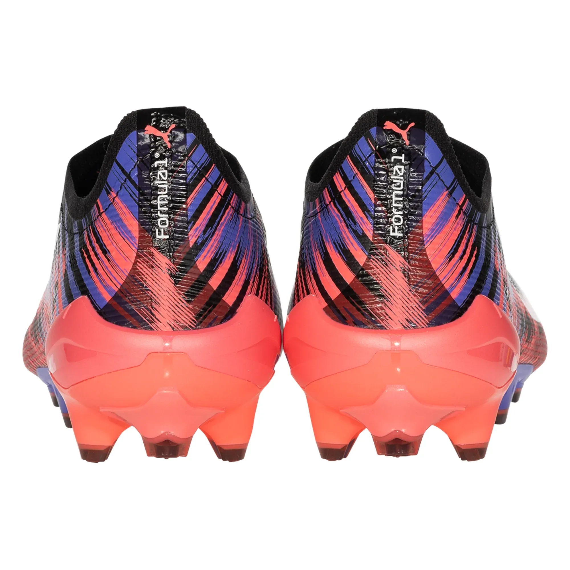 Puma Ultra 5 Ultimate F1 FG Soccer Cleats (Black/Sunset Glow/Dark Amethyst) Body Agility