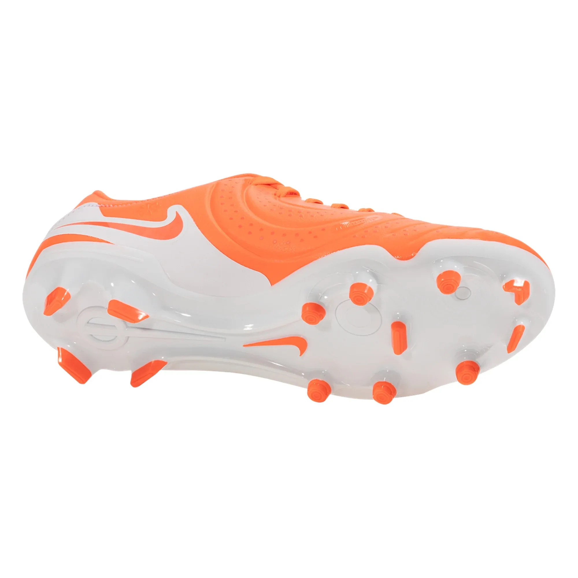 Mid Foot Nike Legend 10 Academy FG/MG Soccer Cleats (Hot Lava/White)