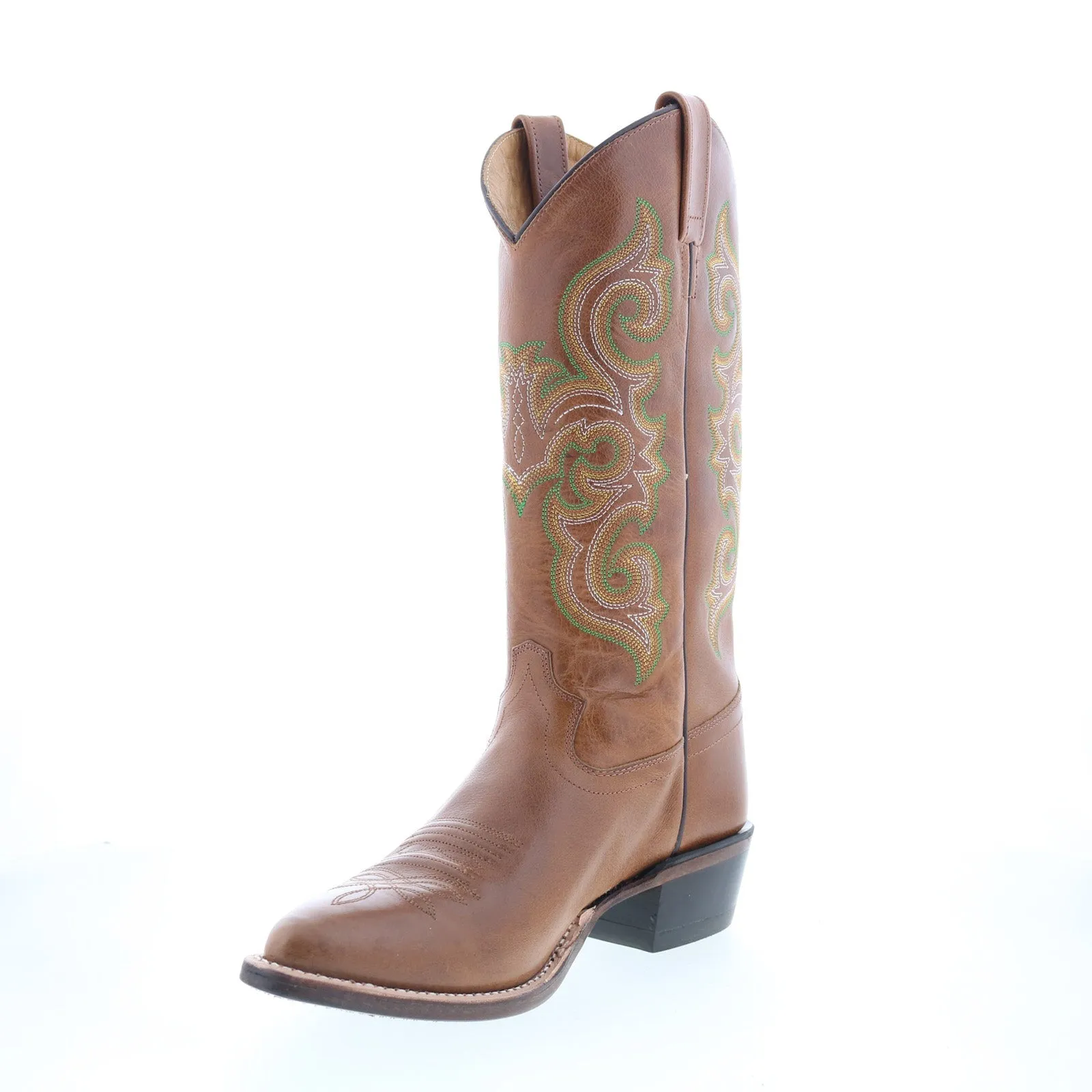 Jama Old West 5509 Mens Brown Wide Leather Cowboy Western Boots Functional And Fashionable