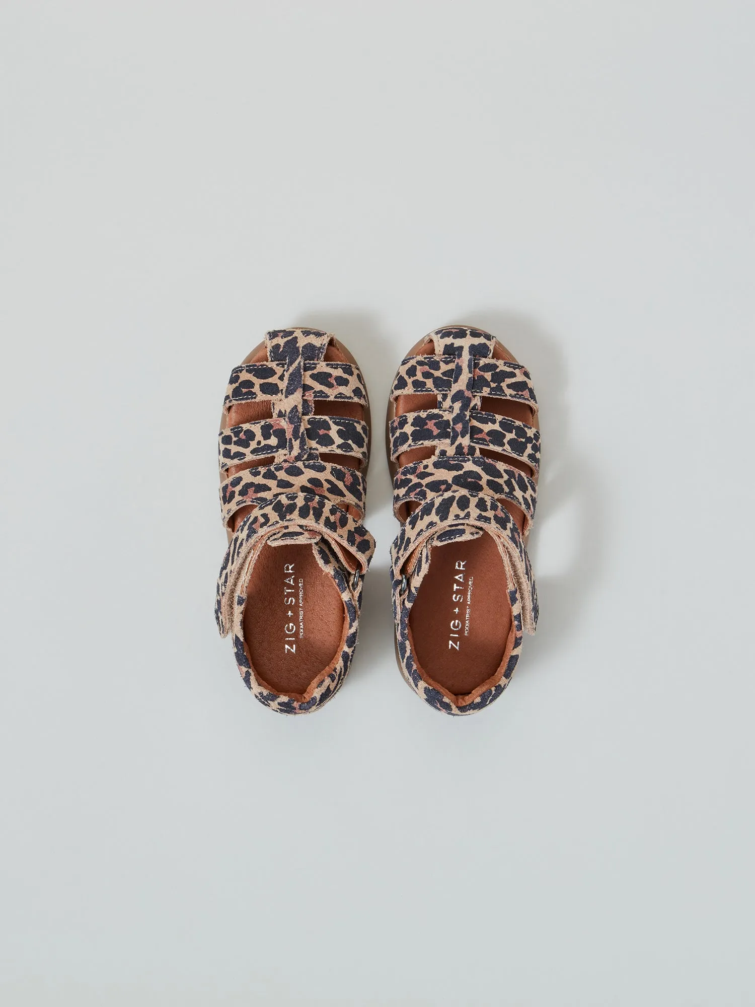 Open Front Fashion-Forward Design Cosmic Infant Closed-Toe Sandal Natural Animal
