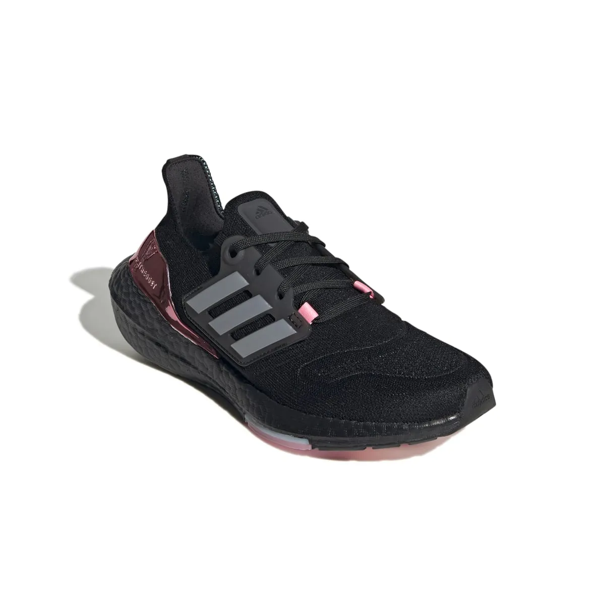 summer - suitable ADIDAS GX5928 ULTRABOOST 22 WMN'S (Medium) Black/Silver/Pink Primeknit Running Shoes
