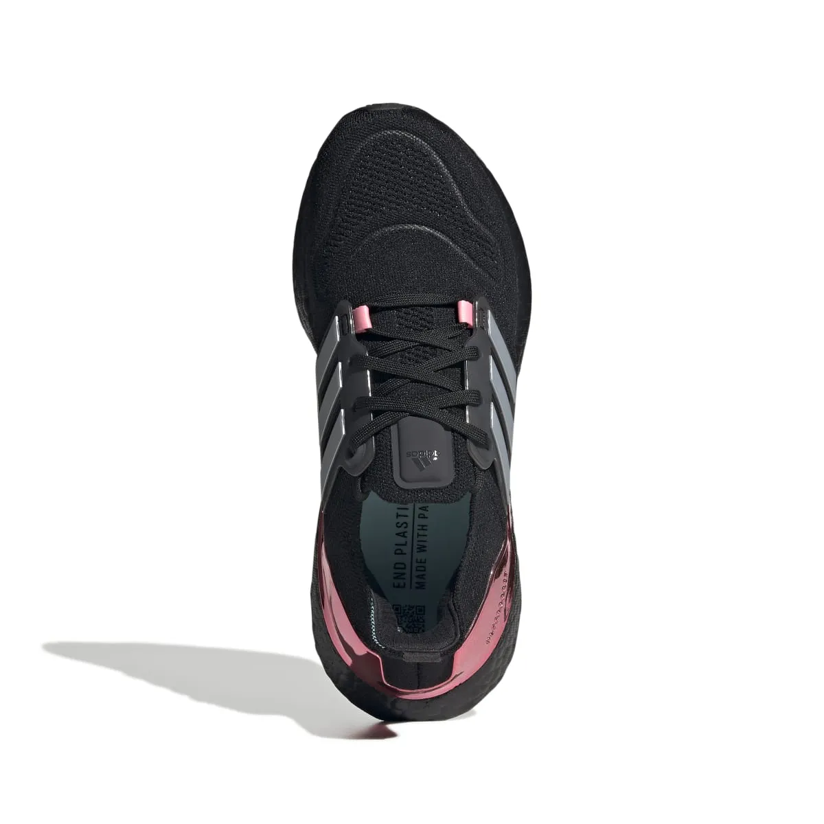 ADIDAS GX5928 ULTRABOOST 22 WMN'S (Medium) Black/Silver/Pink Primeknit Running Shoes Synthetic Upper strength training shoes