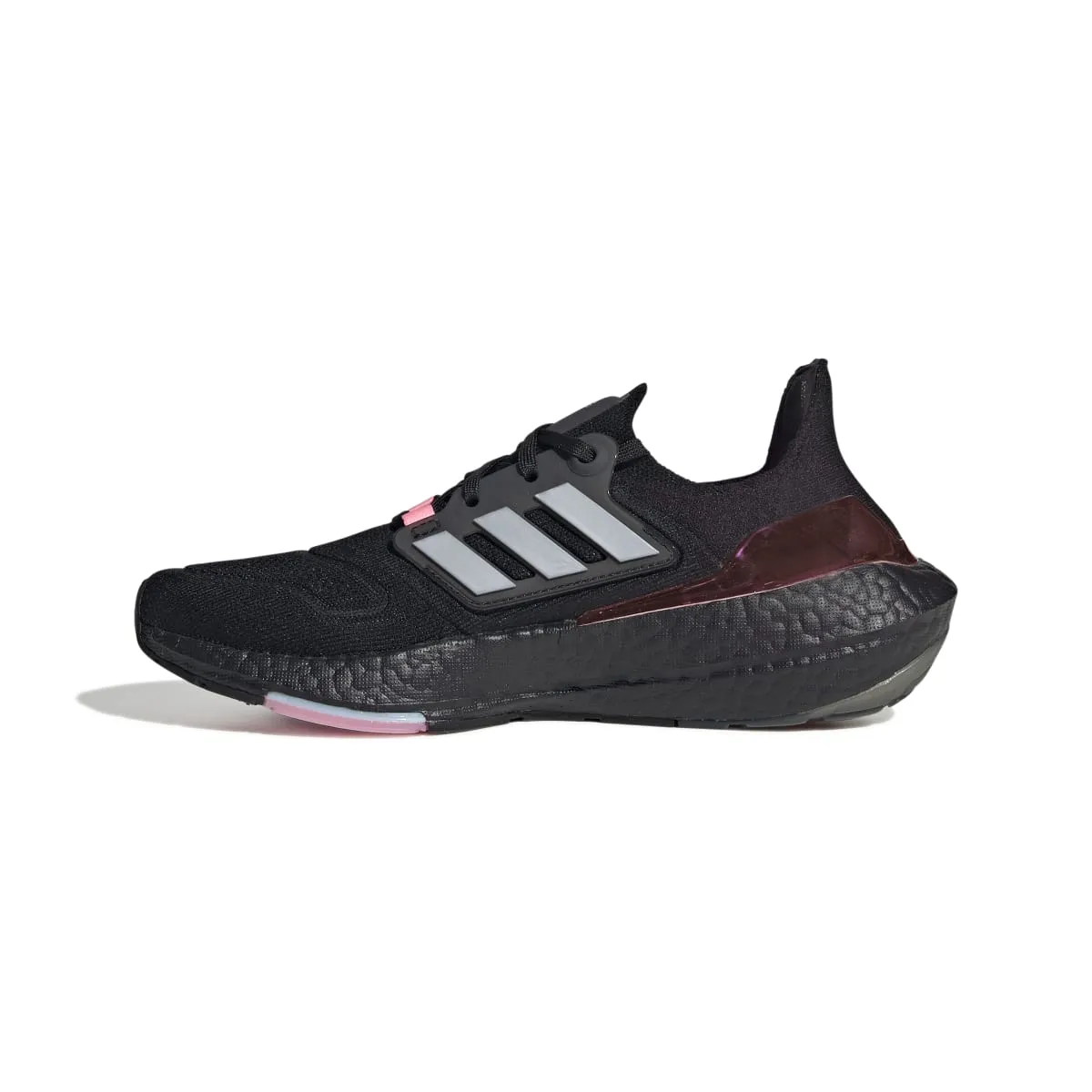 street shoes running in a golf course area shoes ADIDAS GX5928 ULTRABOOST 22 WMN'S (Medium) Black/Silver/Pink Primeknit Running Shoes