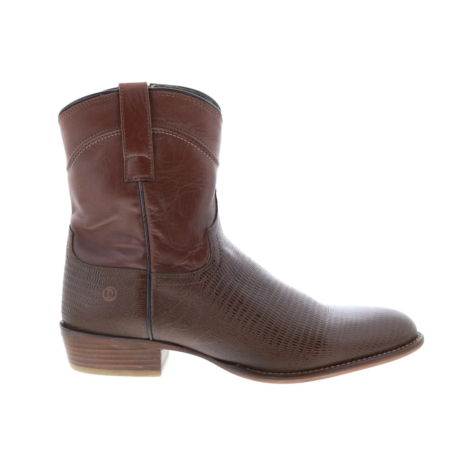 Soft Footbed Heavy Duty Support Dingo Jackson DI-328 Mens Brown Leather Zipper Western Boots