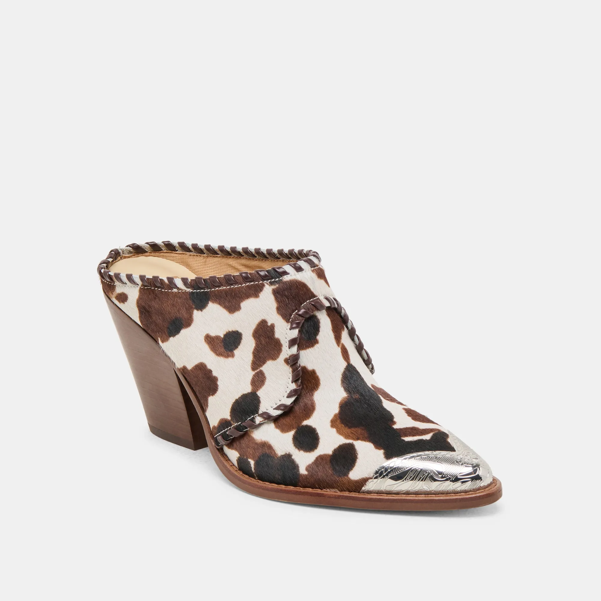 JOLYN HEELS COCOA TAURUS CALF HAIR Nordic Tone Dual Tone