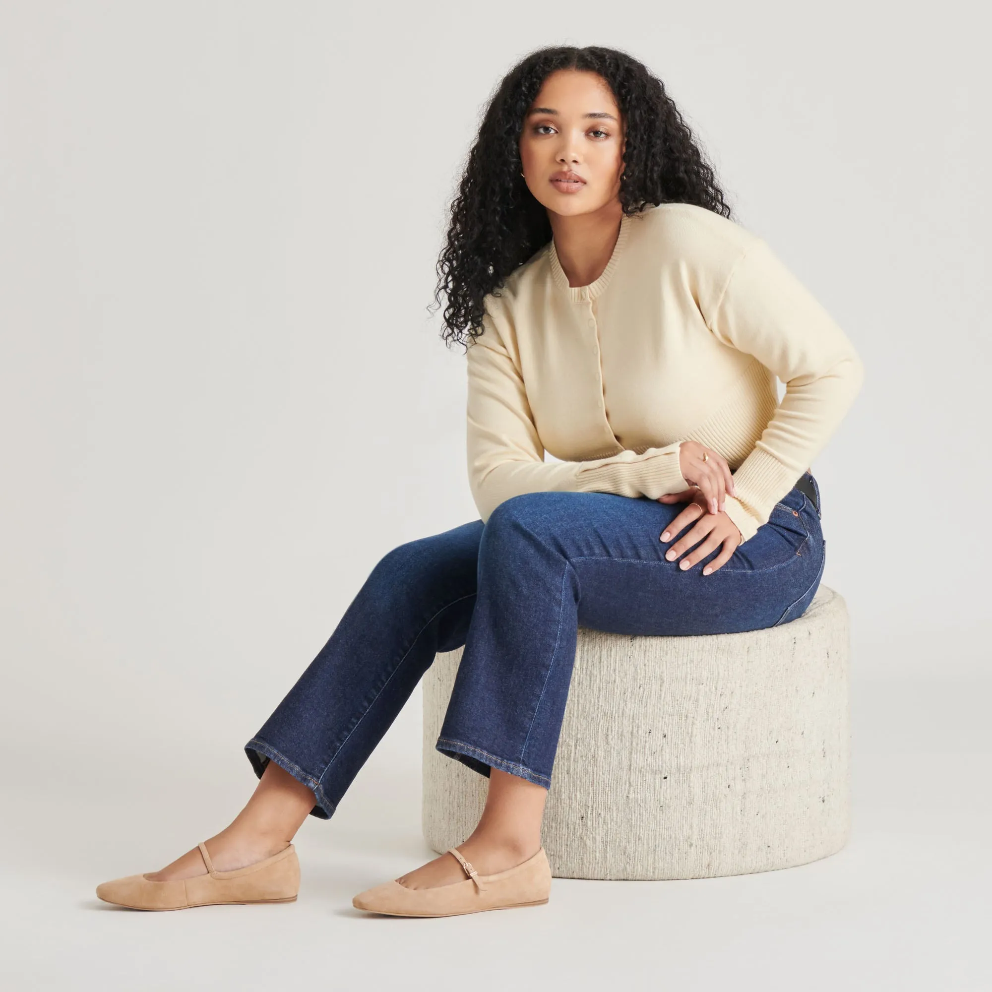 Roll Up REYES BALLET FLATS BAMBOO SUEDE