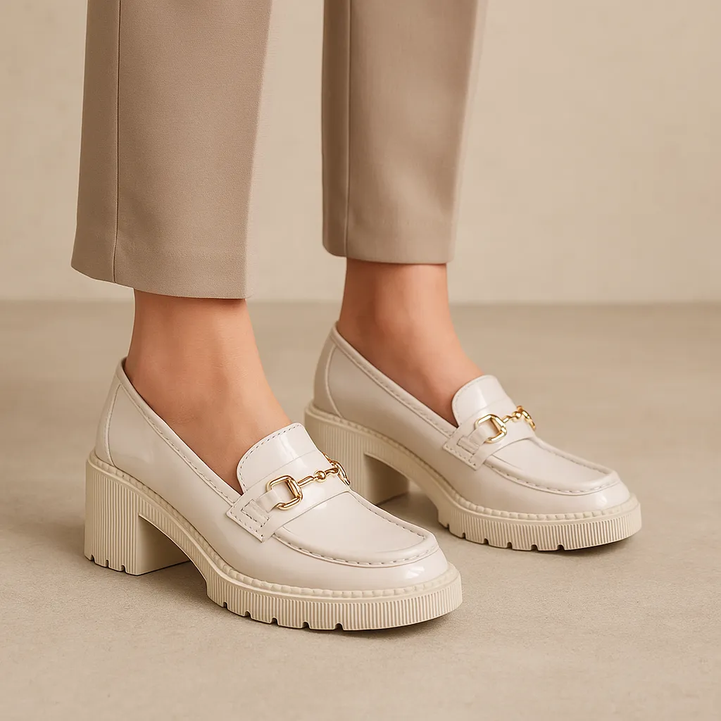 DJANGO & JULIETTE ZOEY IVORY PATENT Relaxation Shoes Motion Friendly