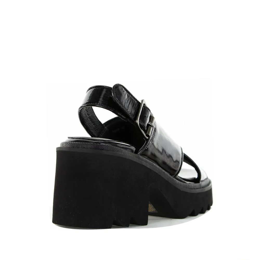 Shockproof Heeled Evening Sandals LE SANSA FRANCE BLACK