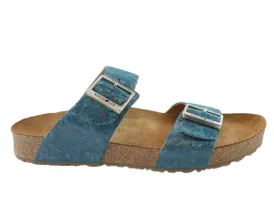 Boat Walk Strong Grip Size 37/UK4 only - Haflinger Sandals Andrea Blue Hologram