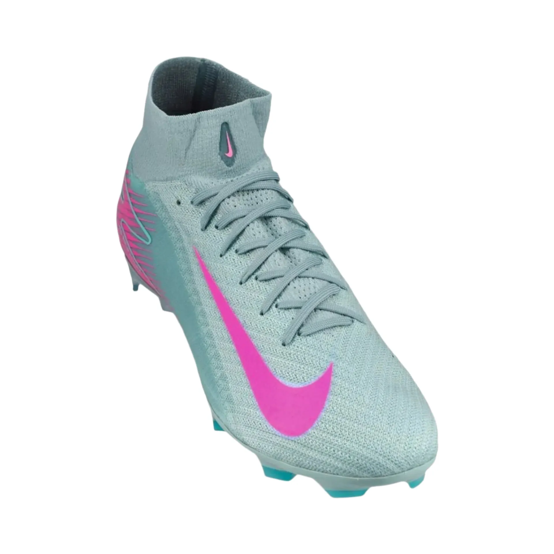 Rapid Movement Durable Upper Nike Zoom Superfly 10 Elite Firm Ground Soccer Cleats (Ocean Cube/Pink Blast)