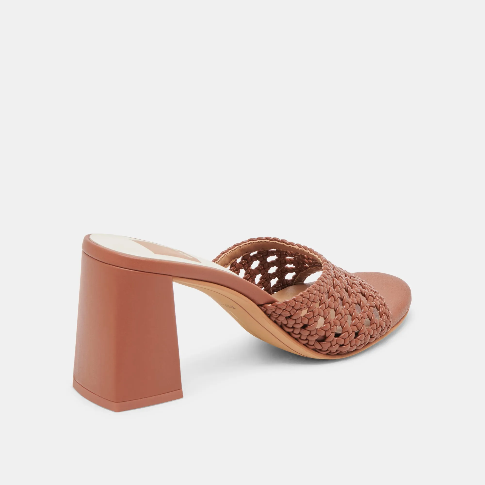 MARGOE HEELS COGNAC WOVEN STELLA Slip-On Pumps