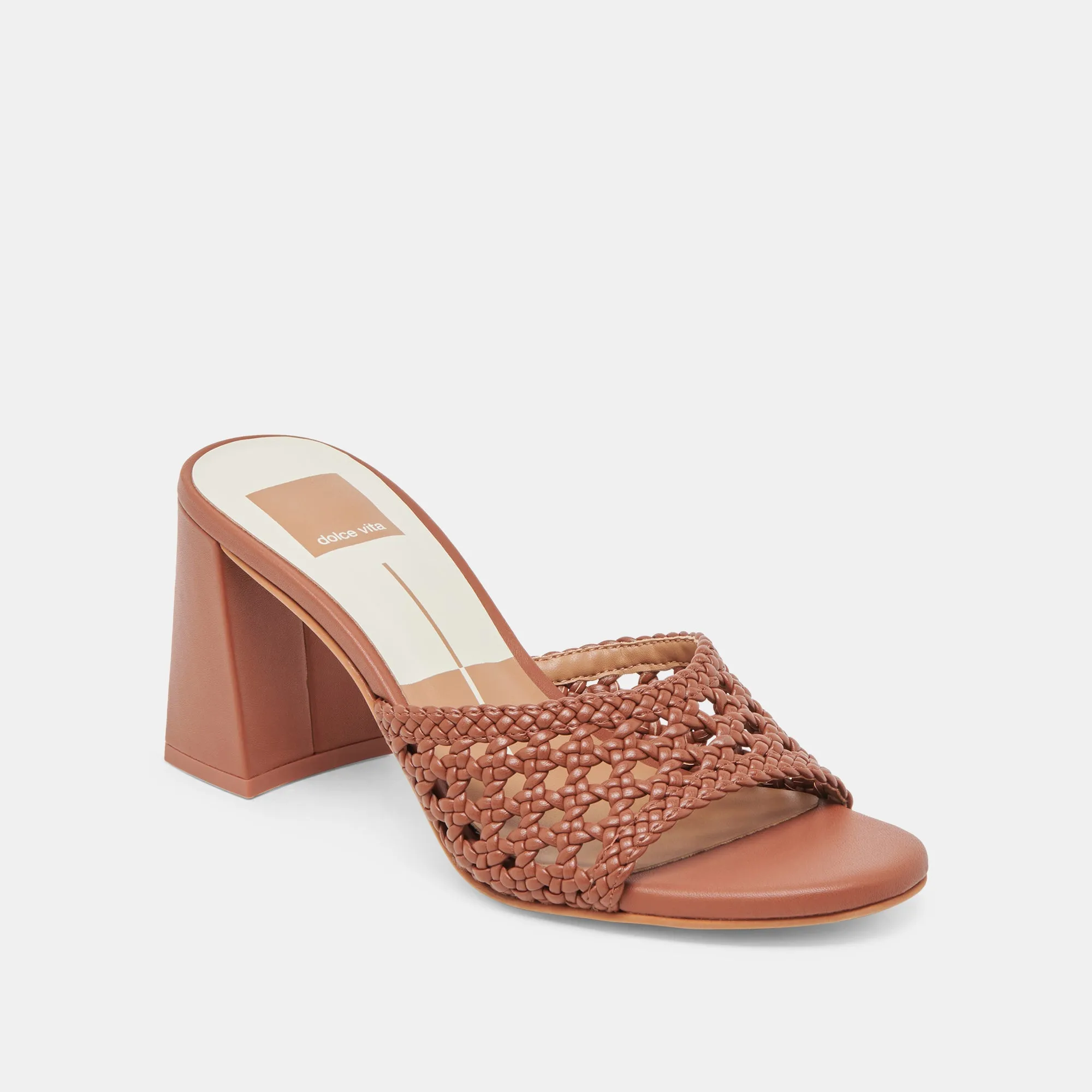 MARGOE HEELS COGNAC WOVEN STELLA Comfortable Footwear