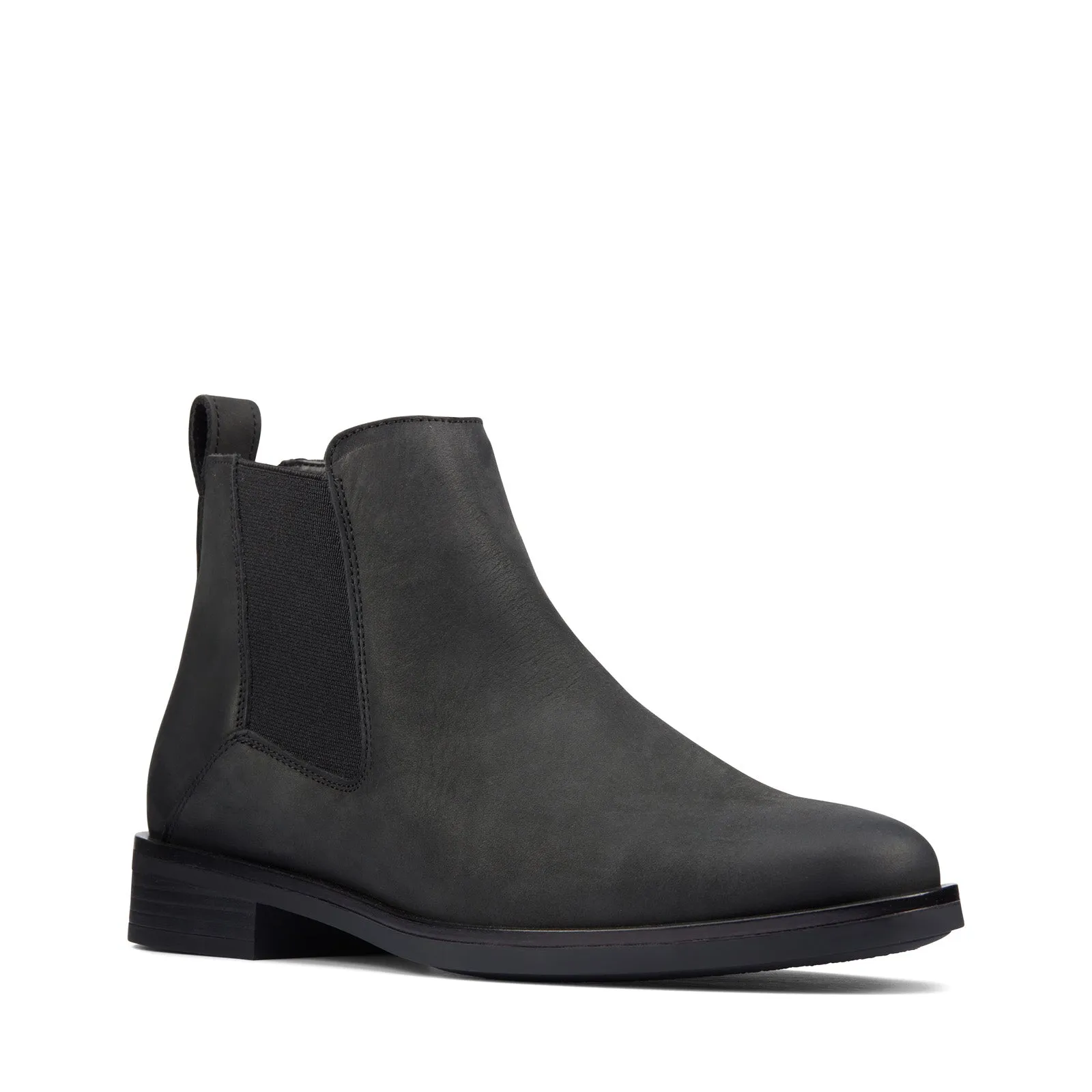 Clarks Memi Top 26161662 Womens Black Leather Slip On Chelsea Boots All Activity Soft Touch