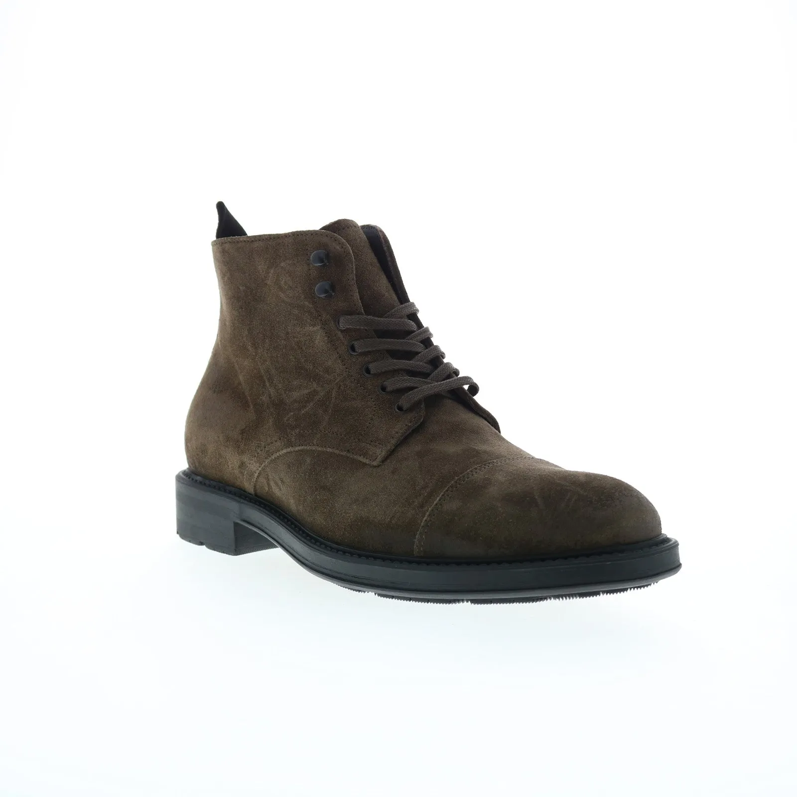 Bruno Magli Owen MB4OWEO0 Mens Brown Suede Lace Up Casual Dress Boots Long Haul