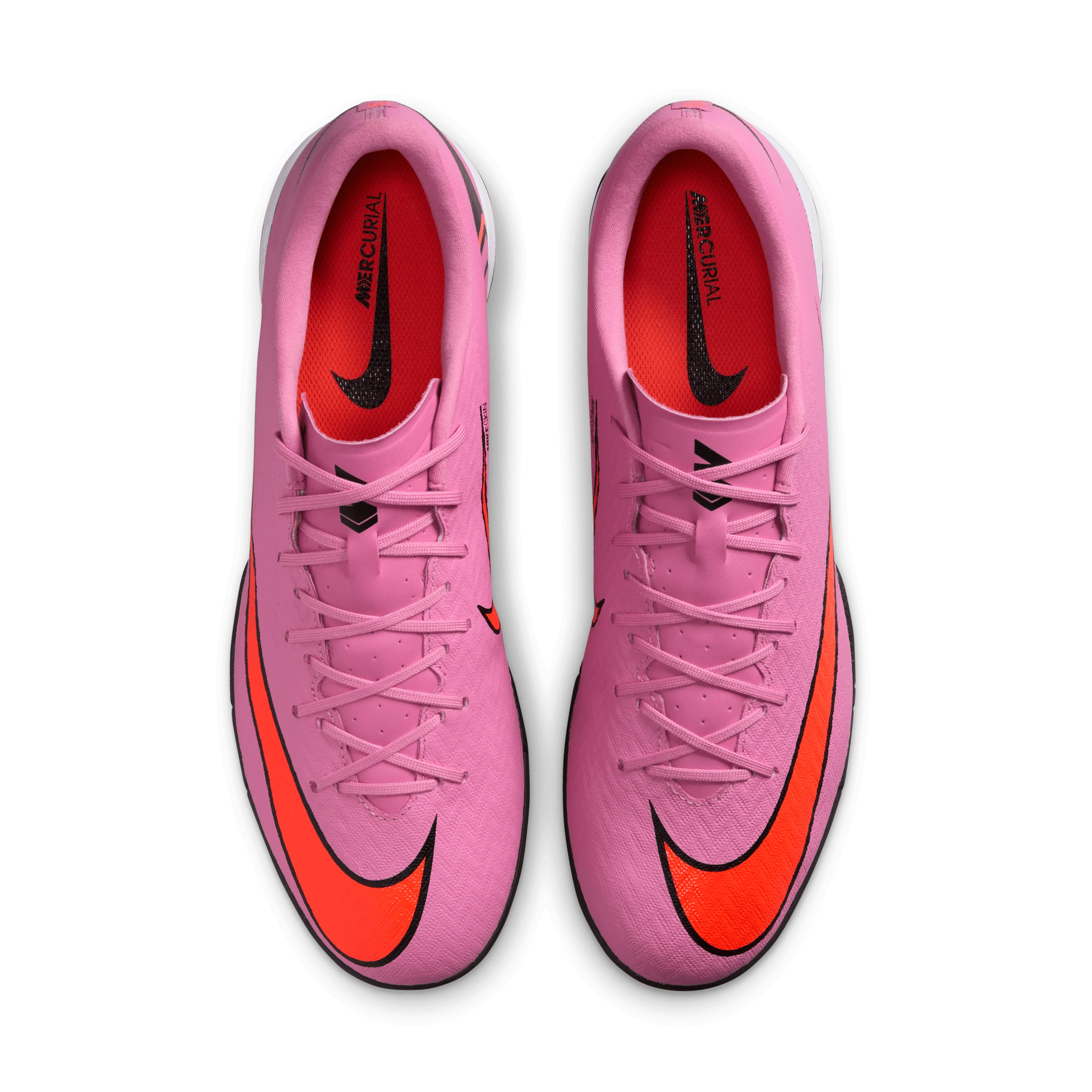 Nike Mercurial Vapor 16 Academy IC Indoor Football Shoes (Magic Flamingo/Black-Total Crimson) Comfort collar Teen Edge