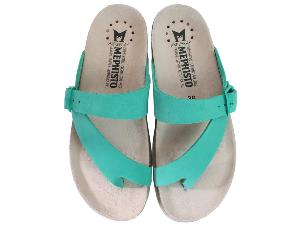 Mephisto Sandals Helen Green Leopard Touch