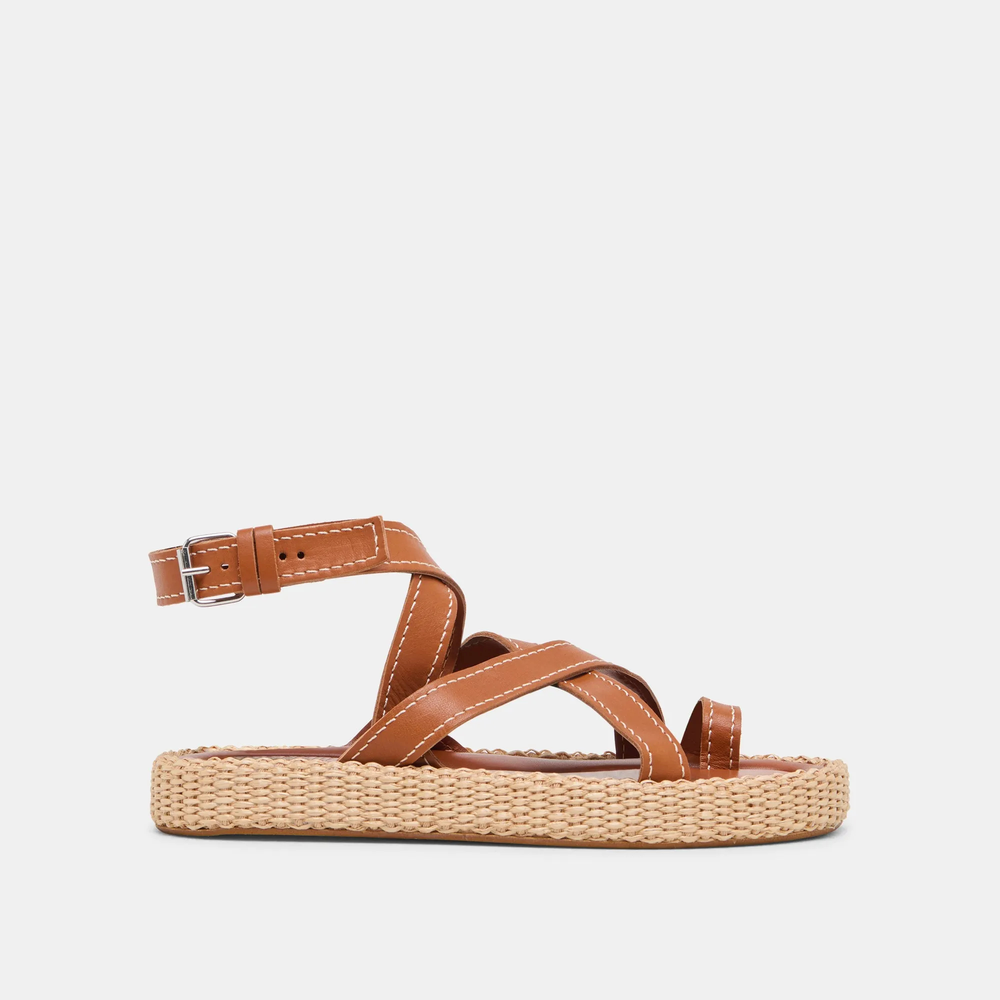 ROXIE SANDALS BROWN LEATHER Everyday Walking Shoes Slip Off