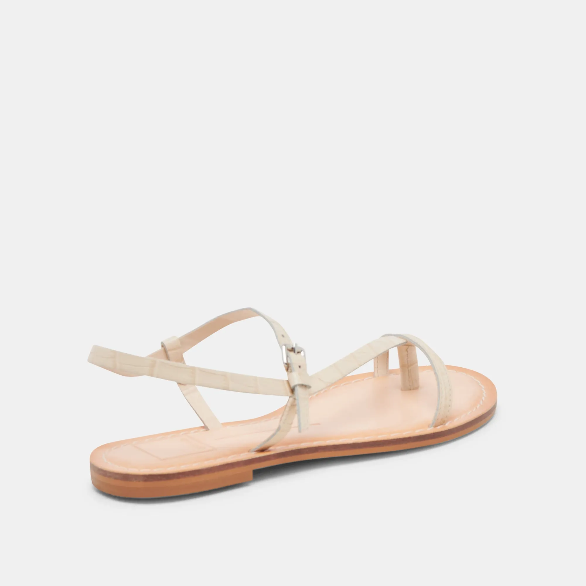 Relaxed Walking WANDRE SANDALS BONE EMBOSSED LEATHER