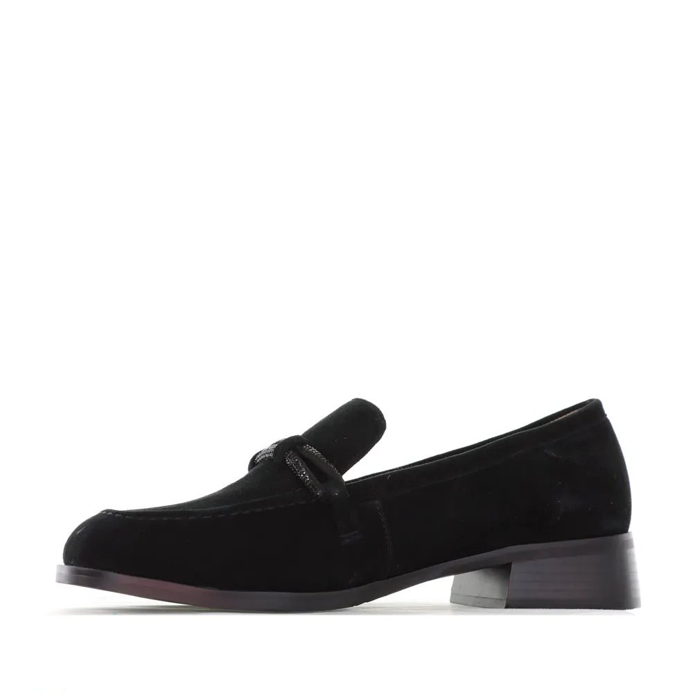 MILA RAINE VANESSA BLACK SUEDE Hold Firm