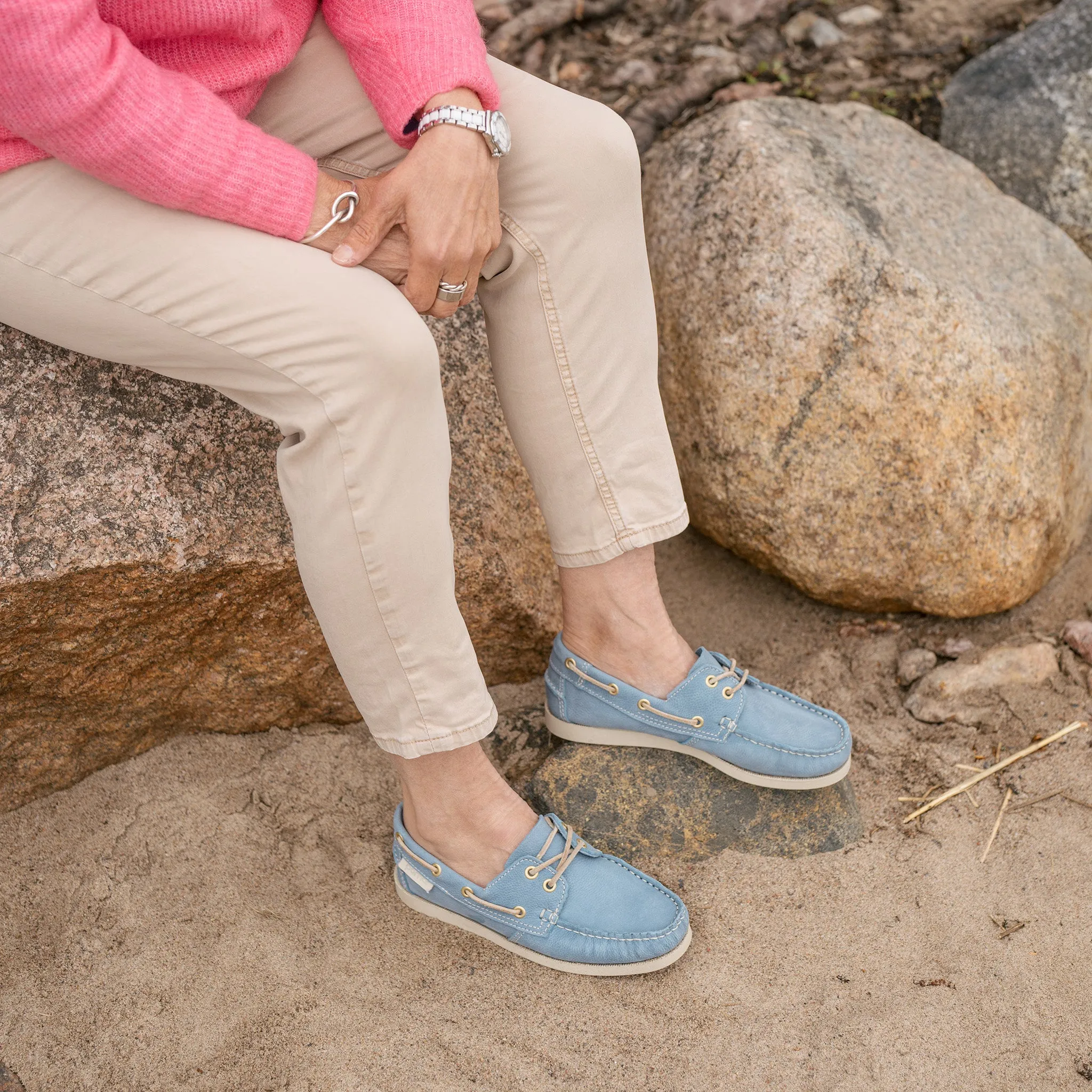 JOLLA Women??s Zero Waste boat shoes Fashion-forward materials