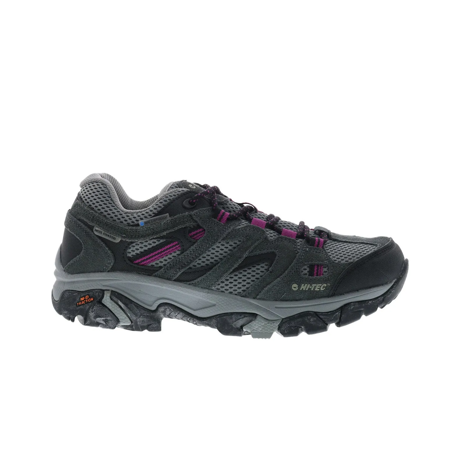 Comfortable compression Hi-Tec Apex Lite Low Waterproof CH80047W-VP Womens Gray Suede Hiking Boots