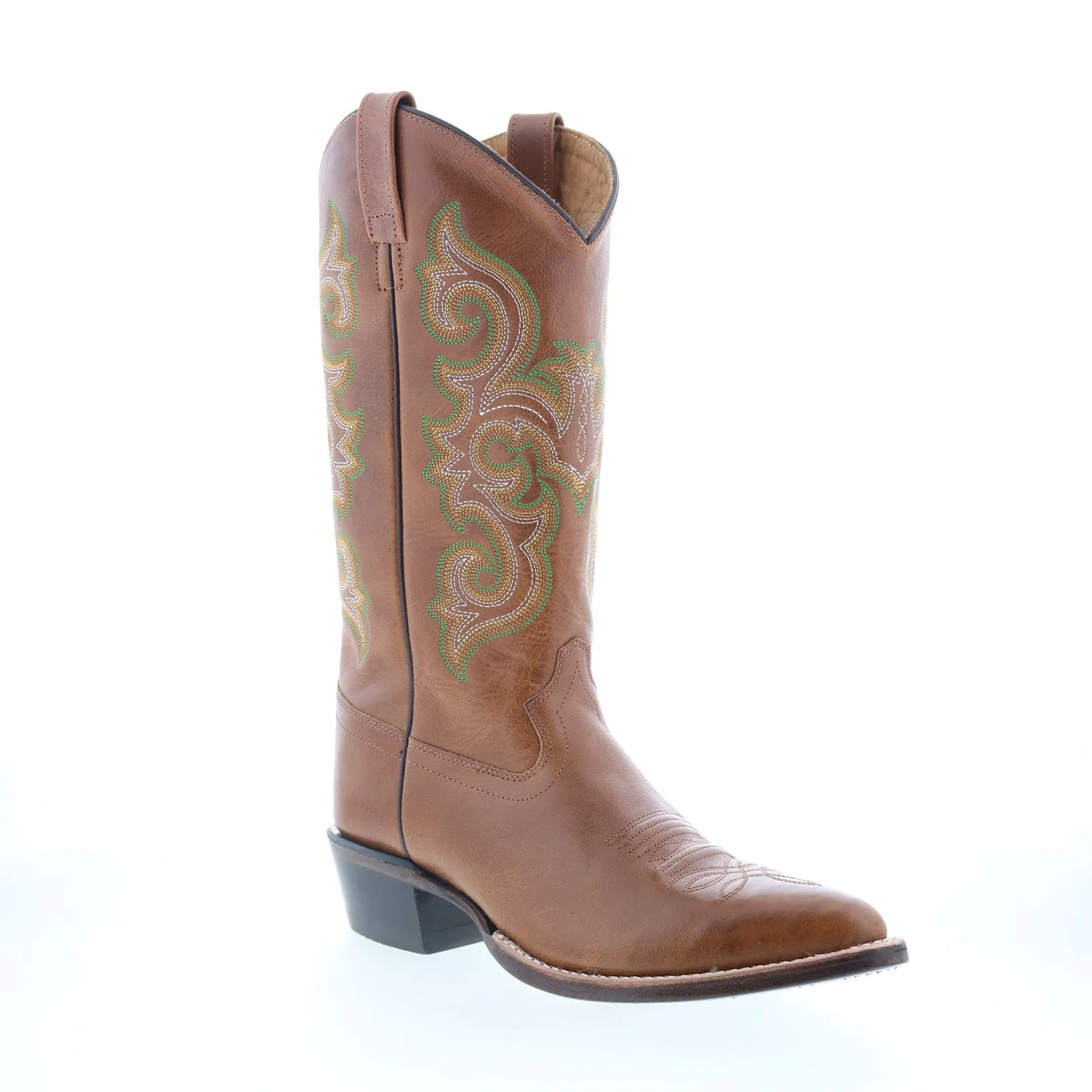 Urban Explorer Jama Old West 5509 Mens Brown Leather Slip On Cowboy Western Boots