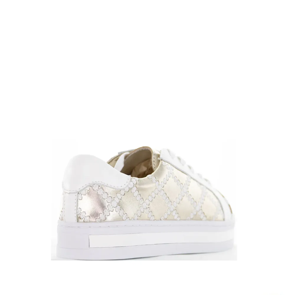 Joint Care Lace Tie ALFIE & EVIE PLEAT WHITE GOLD