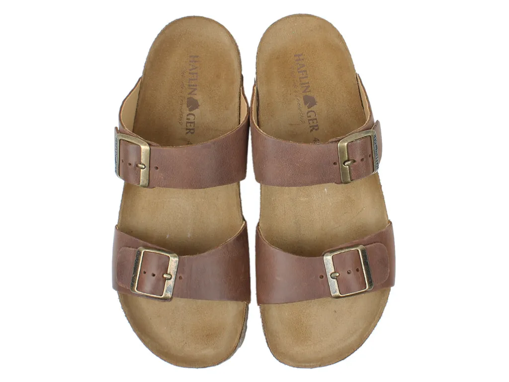 Work Ready Black Edge Haflinger Men Sandals Andrew Country Brown