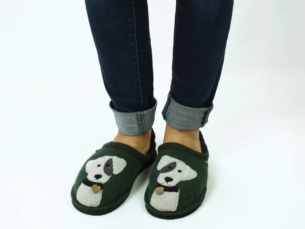 Easy Slip Easy To Clean Haflinger Slippers Flair Rudi Green