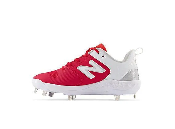 New Balance Women's VELO v3 Metal Fastpitch Softball Cleats - Red with White - SMVELOR3 Synthetic Finish