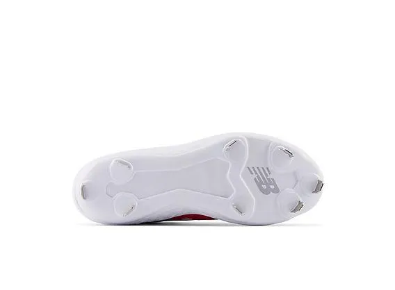Supportive Traction New Balance Women's VELO v3 Metal Fastpitch Softball Cleats - Red with White - SMVELOR3