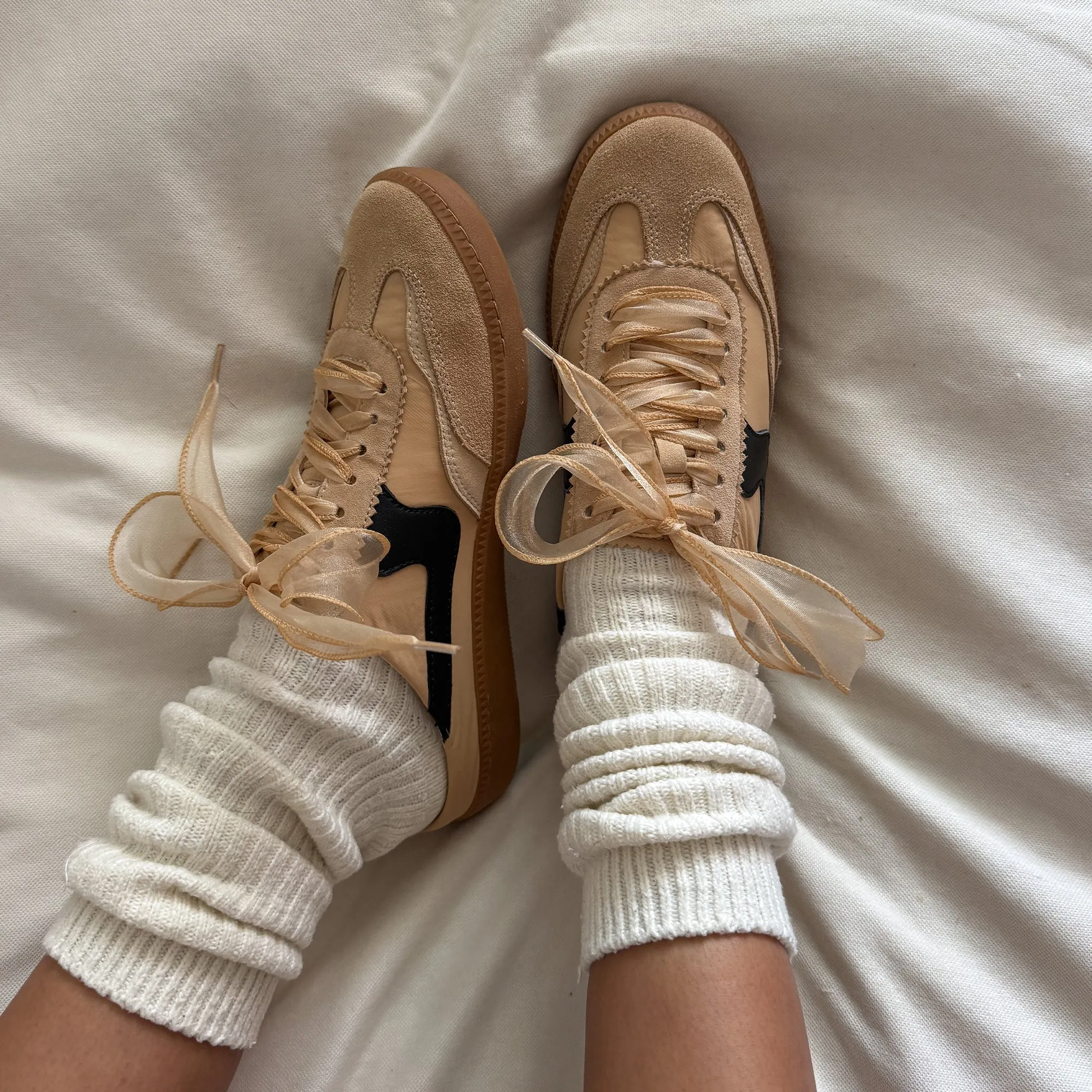 NOTICE SLIDE SNEAKERS TAN MULTI SUEDE night walk