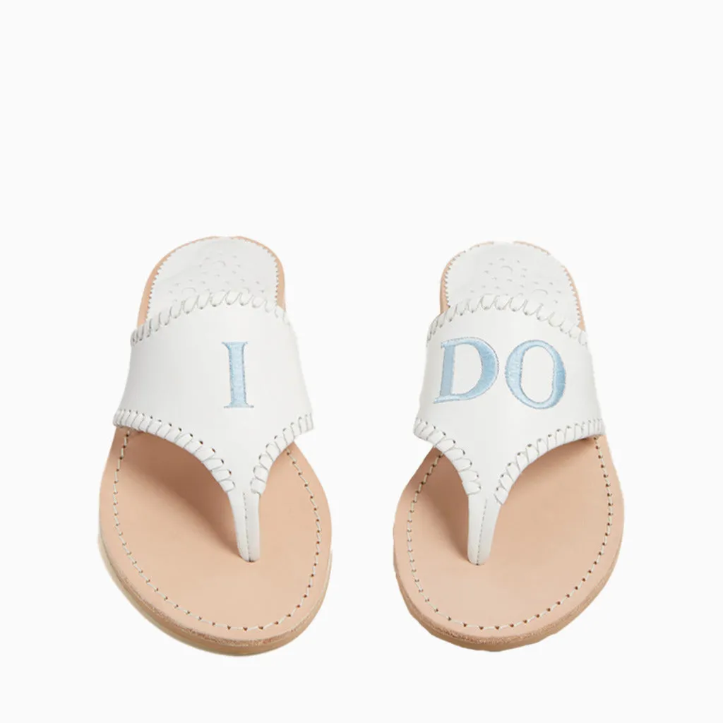 Old School Embroidered "I DO" Sandal