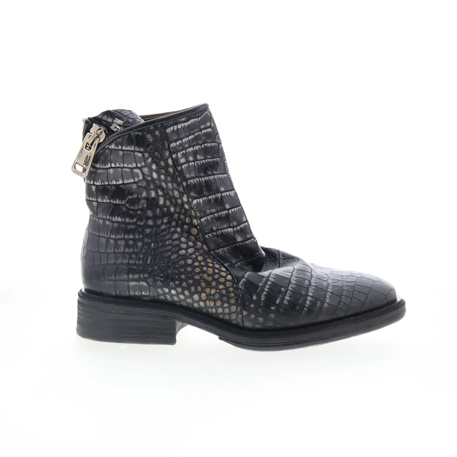 A.S. 98 Fleetwood A51206-201-6002 Womens Black Leather Casual Dress Boots Durable Leather Thick Lining