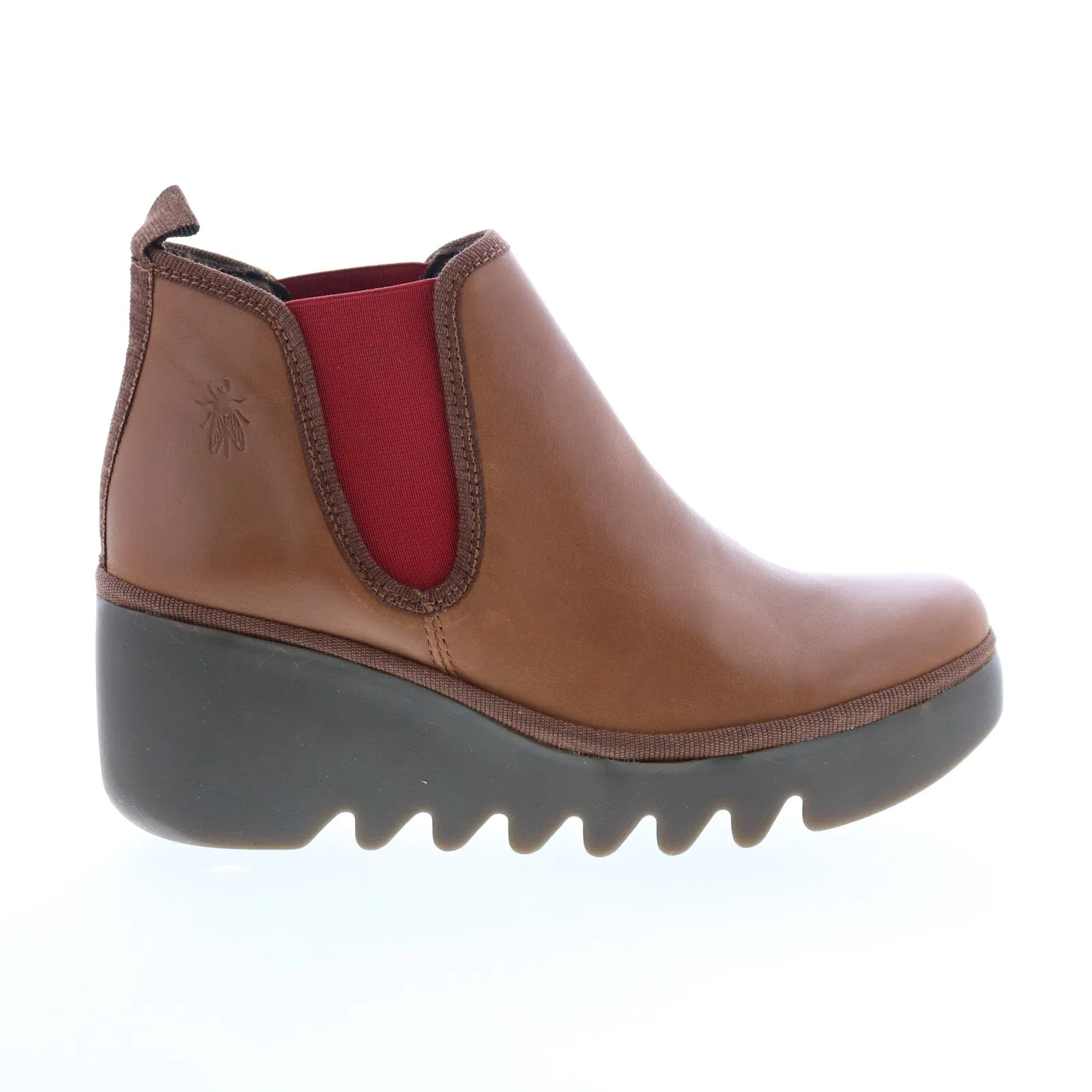 Ground Force Fly London Byne BYNE349FLY-013 Womens Brown Leather Slip On Chelsea Boots