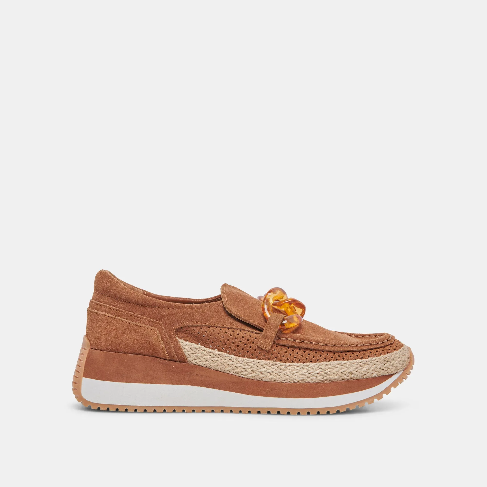 Side Path Wave View JADAH SNEAKERS PECAN SUEDE - re:vita