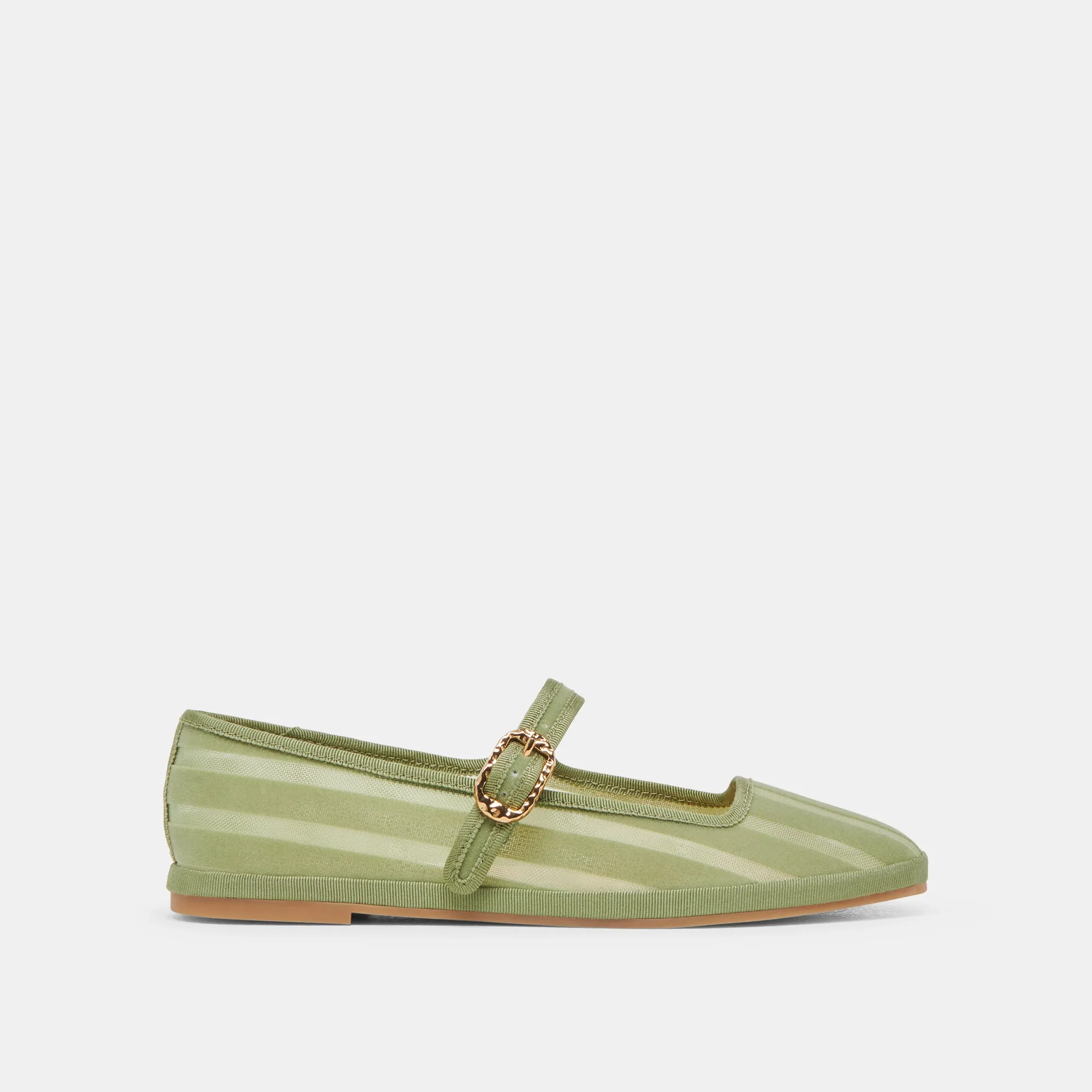 TAMEKA BALLET FLATS JADE STRIPE MESH Run Path