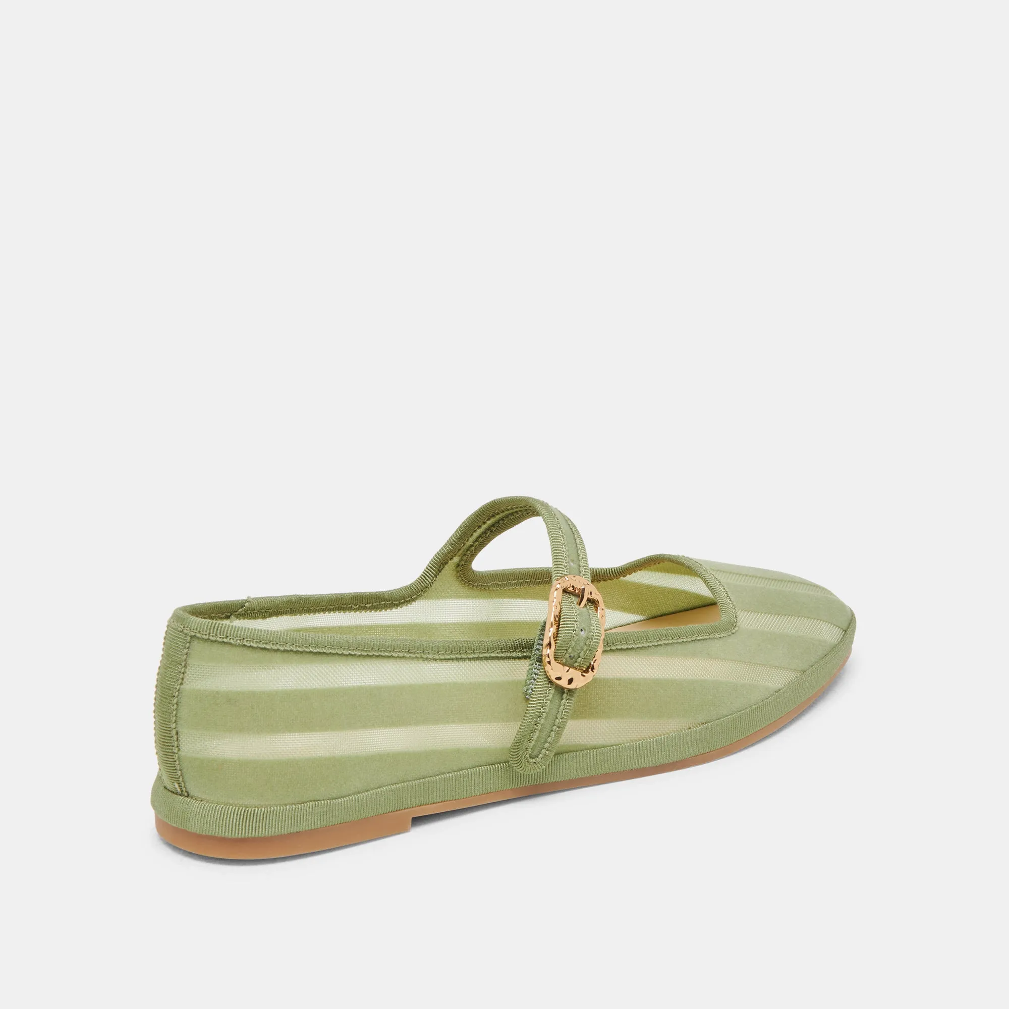 Hidden Alley Bead Touch TAMEKA BALLET FLATS JADE STRIPE MESH